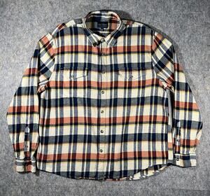Lucky Brand Men's XXL Plaid Flannel Button Down 100% Cotton Shirt 7MS4003